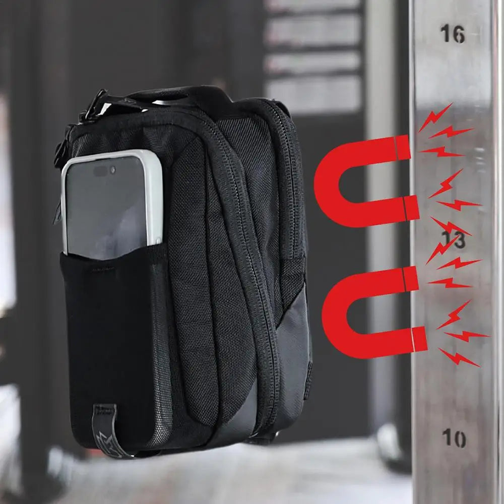 Magnetic Gym Bag | Unisex Crossbody Bag with Bottle, Phone, and Key Holder