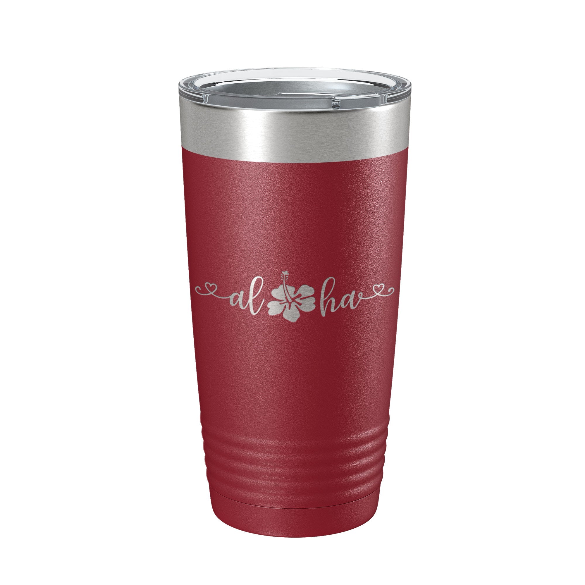 Aloha Hibiscus Tumbler Flower Travel Mug Cute Insulated Laser Engraved Coffee Cup Hawaii 20 oz-18
