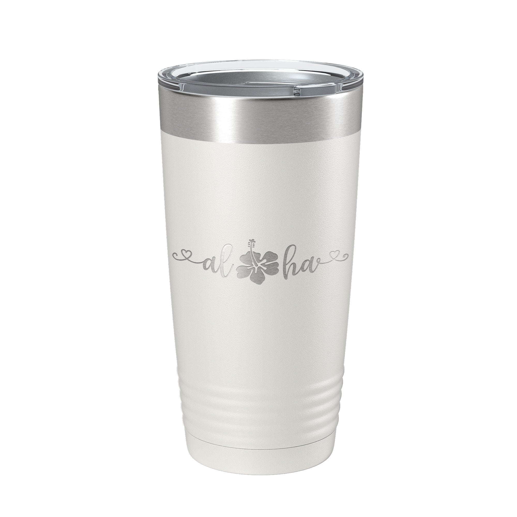 Aloha Hibiscus Tumbler Flower Travel Mug Cute Insulated Laser Engraved Coffee Cup Hawaii 20 oz-7