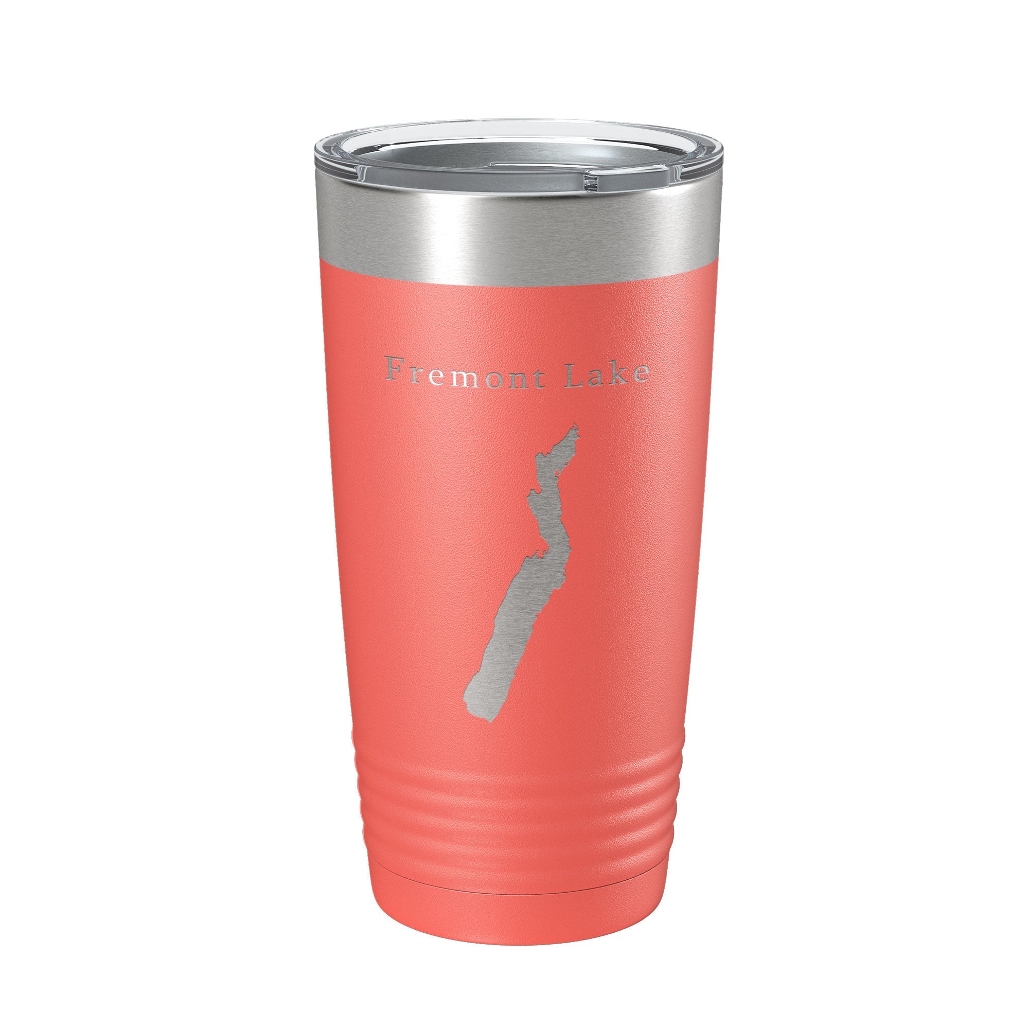 Fremont Lake Map Tumbler Travel Mug Insulated Laser Engraved Coffee Cup Wyoming 20 oz-20