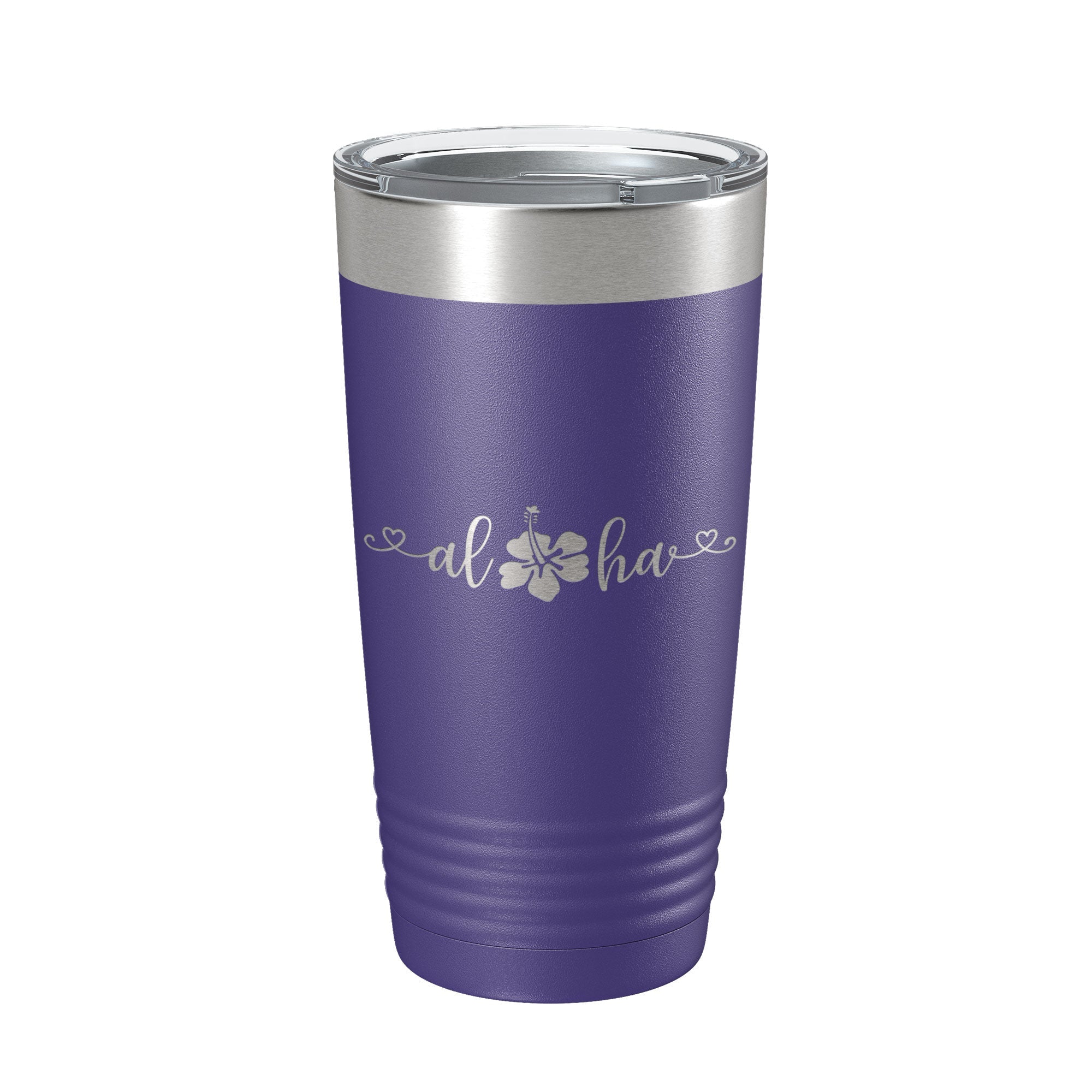 Aloha Hibiscus Tumbler Flower Travel Mug Cute Insulated Laser Engraved Coffee Cup Hawaii 20 oz-15