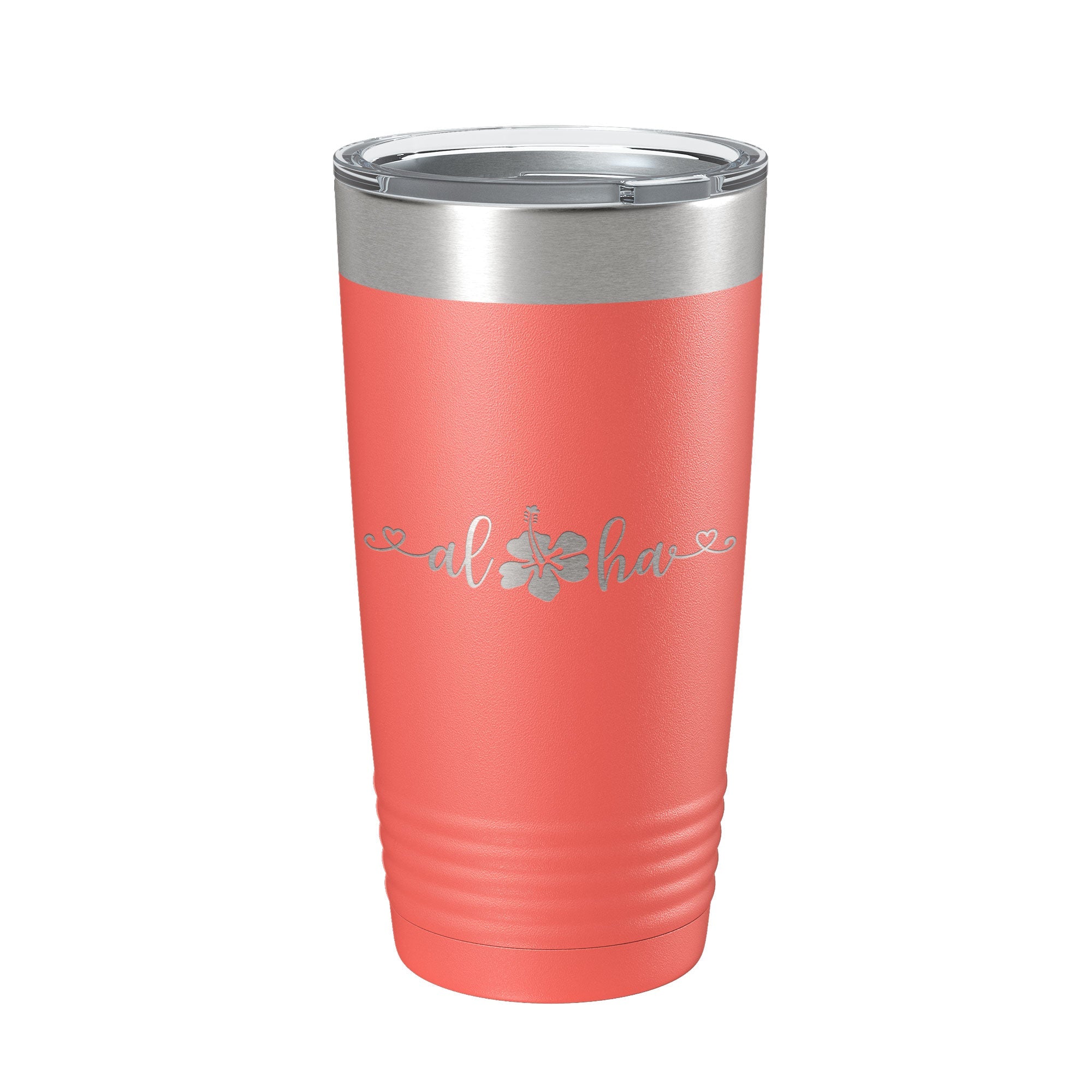 Aloha Hibiscus Tumbler Flower Travel Mug Cute Insulated Laser Engraved Coffee Cup Hawaii 20 oz-20