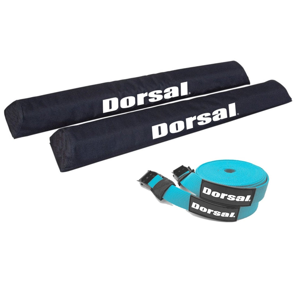 DORSAL Aero Roof Rack Pads with 15 ft Surf Straps - Pack of 4 for Car Surfboard Kayak SUP Long-6