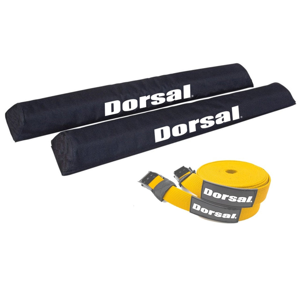 DORSAL Aero Roof Rack Pads with 15 ft Surf Straps - Pack of 4 for Car Surfboard Kayak SUP Long-8