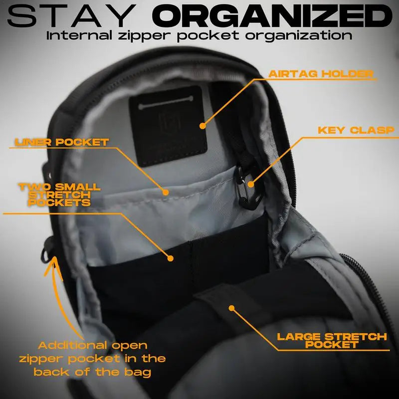 Magnetic Gym Bag | Unisex Crossbody Bag with Bottle, Phone, and Key Holder