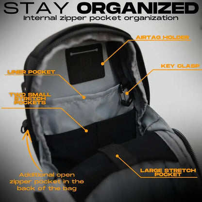 Magnetic Gym Bag | Unisex Crossbody Bag with Bottle, Phone, and Key Holder