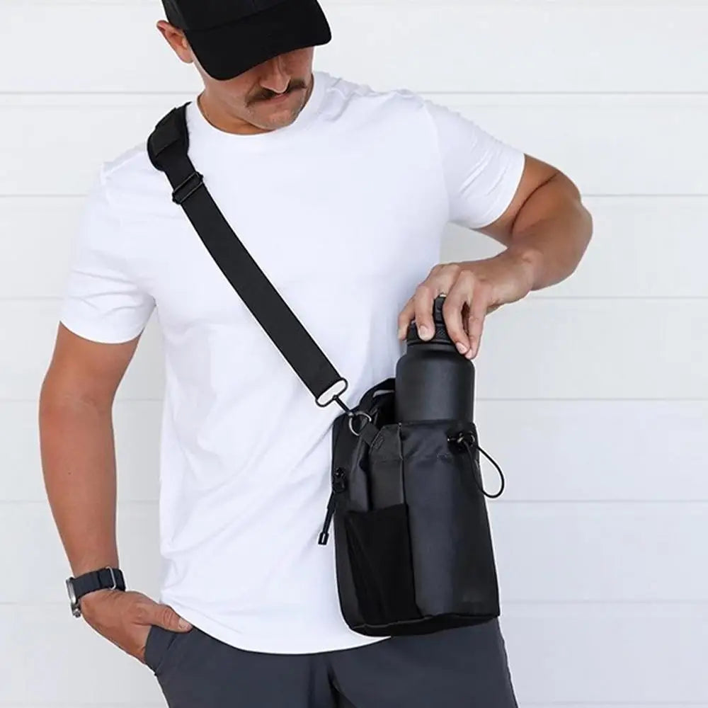 Magnetic Gym Sling Bag | Bottle and Phone Organizer, Ideal for Workouts