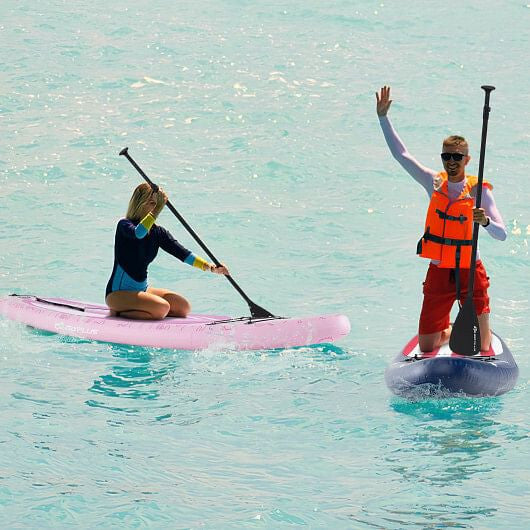 Inflatable Stand up Paddle Board iSUP Board Accessories with 3 Fins and Backpack-S-1