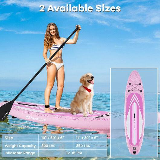 Inflatable Stand up Paddle Board iSUP Board Accessories with 3 Fins and Backpack-S-2
