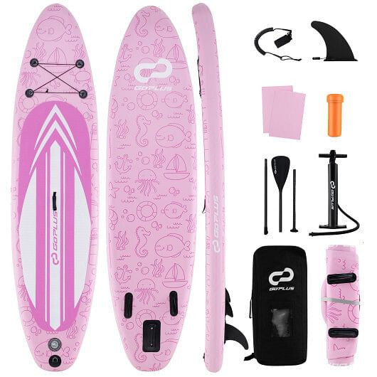 Inflatable Stand up Paddle Board iSUP Board Accessories with 3 Fins and Backpack-S-4