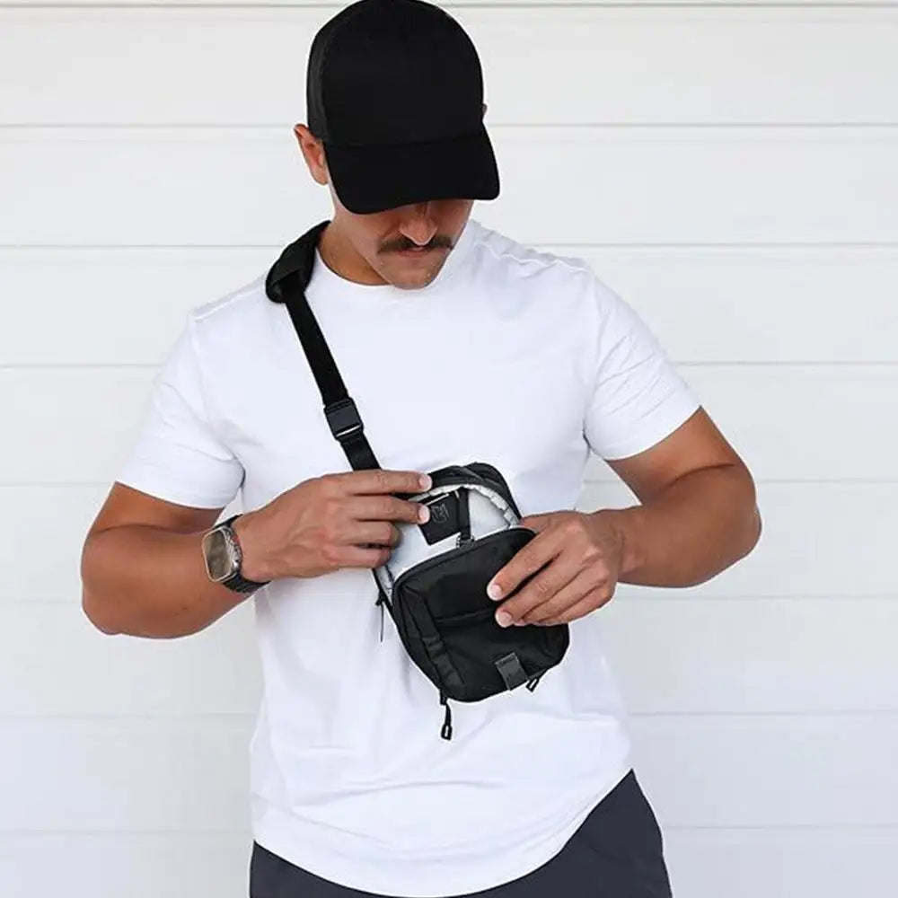 Magnetic Gym Bag | Unisex Crossbody Bag with Bottle, Phone, and Key Holder