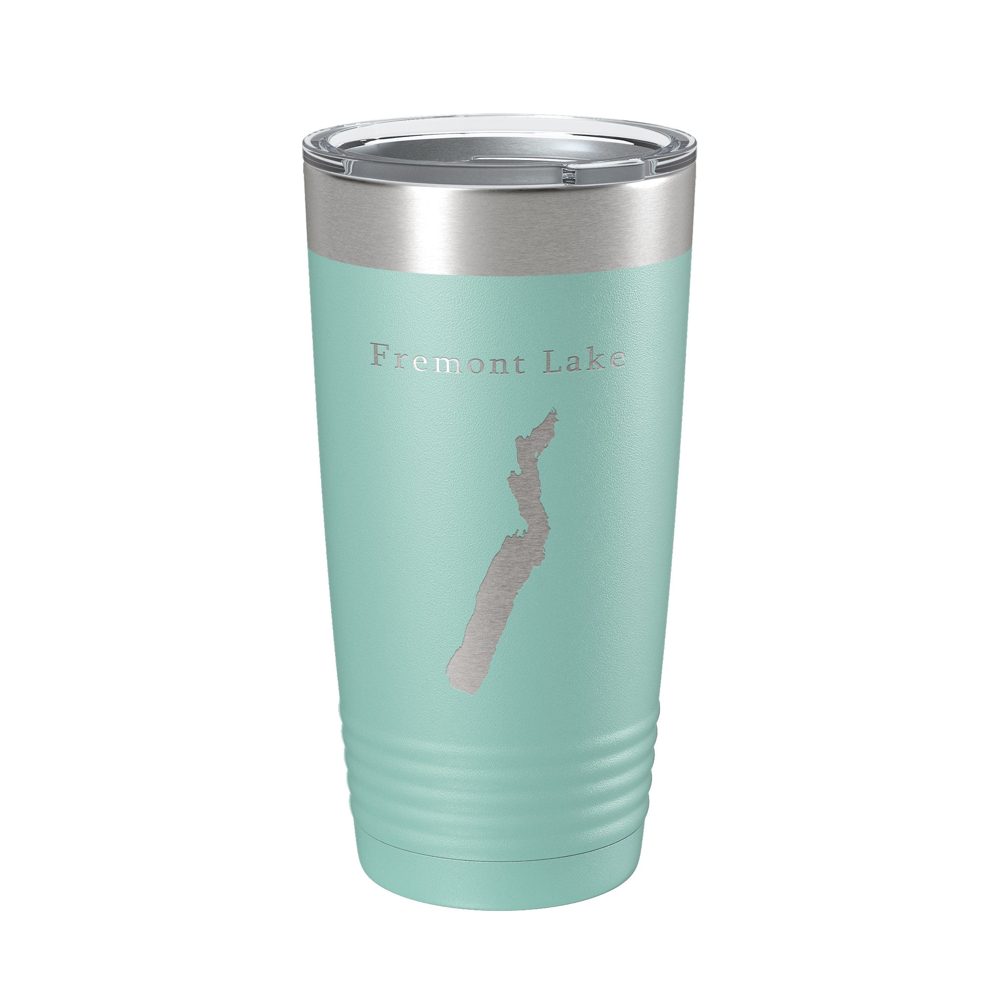 Fremont Lake Map Tumbler Travel Mug Insulated Laser Engraved Coffee Cup Wyoming 20 oz-12