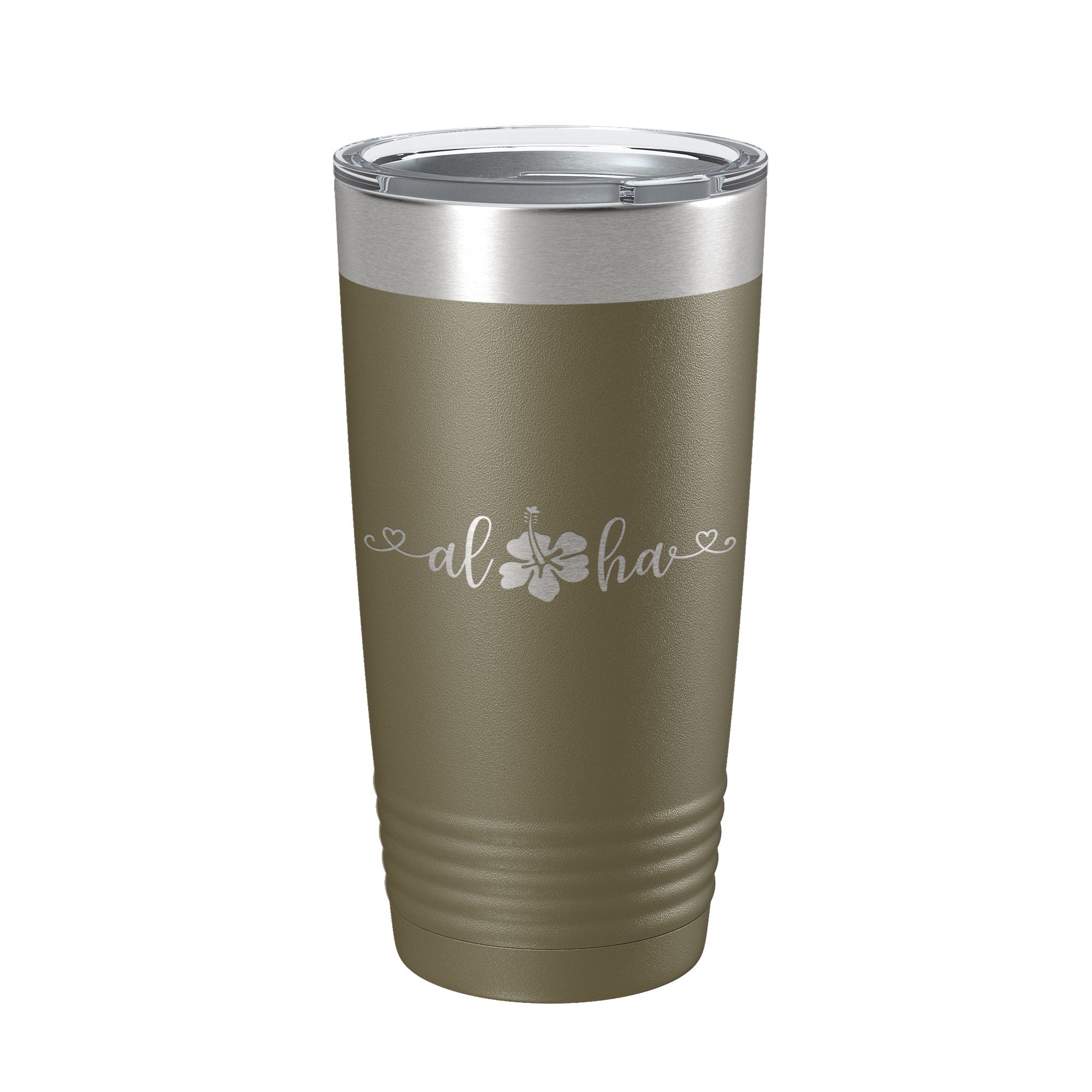 Aloha Hibiscus Tumbler Flower Travel Mug Cute Insulated Laser Engraved Coffee Cup Hawaii 20 oz-21