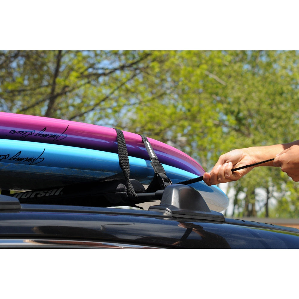 DORSAL Aero Roof Rack Pads with 15 ft Surf Straps - Pack of 4 for Car Surfboard Kayak SUP Long-1